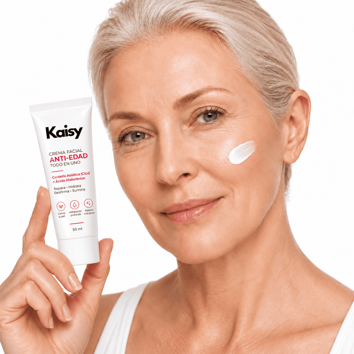 Kaisy™ Crema facial Antiedad · Efecto lifting inmediato + Piel de vidrio coreana